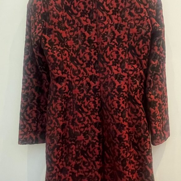 Red and Black Pattern Coat - Picture 3 of 4